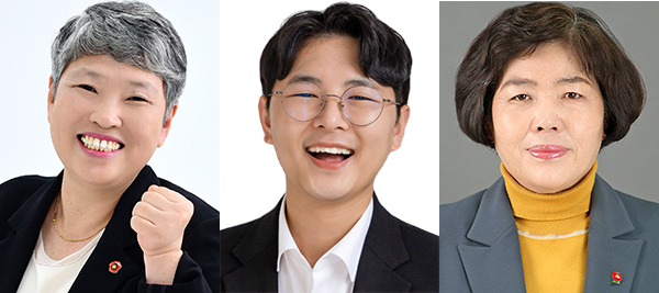 사진 왼쪽부터 고은실, 박건도, 김정임 후보.